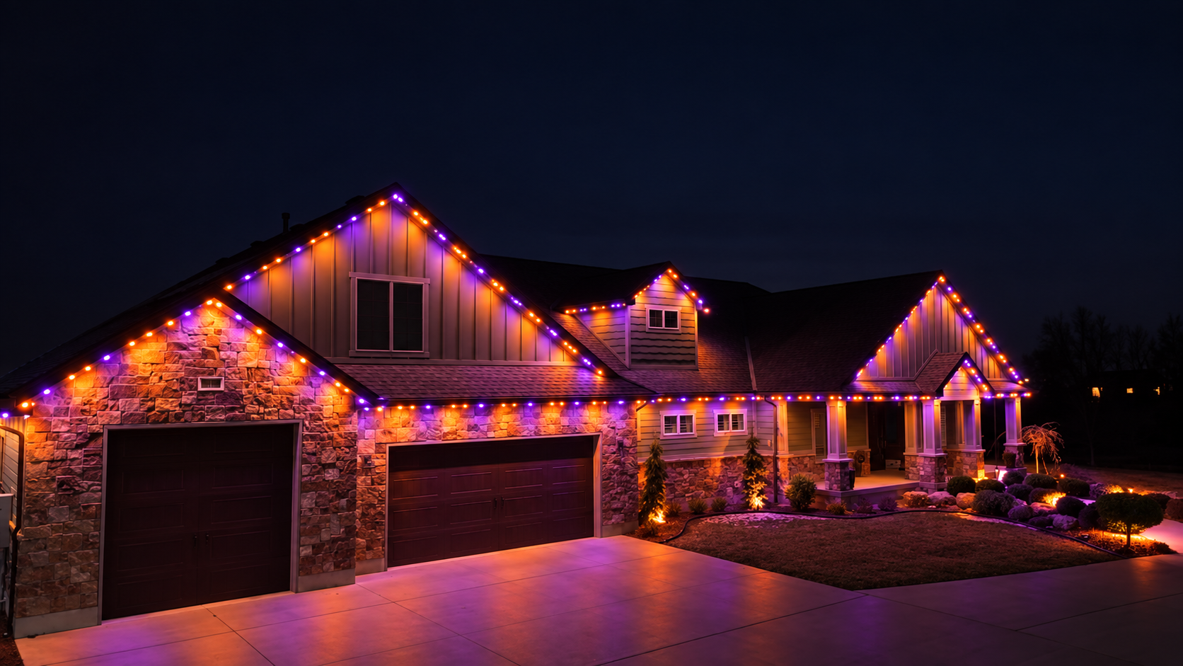 Halloween lighting scene