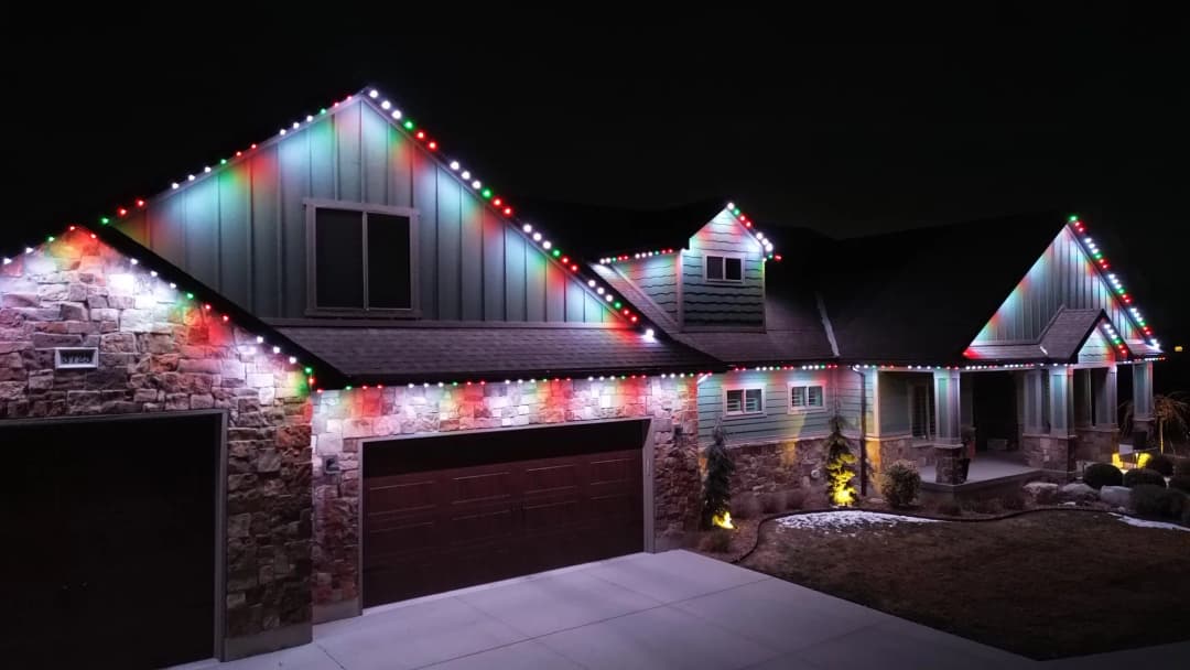 Utah Stone Home Christmas
